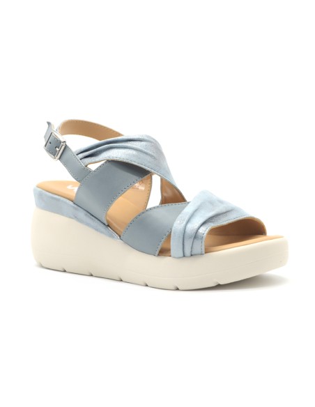Melluso Walk sandalo in pelle con zeppa